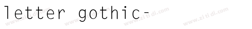 letter gothic字体转换